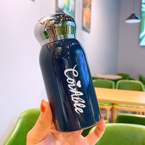 [그레이스로즈] 넓은 입구 새지않는 가방에 쏙 귀요미 텀블러 200ml, 네이비