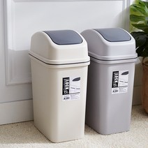 샤바스 클린업 락 휴지통 15L, 1개, 그레이