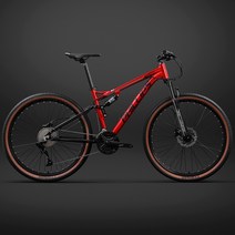 MTB 풀샥 듀얼샥 산악자전거 필립스 Zero 소프트테일 전체 충격 흡수 오일 디스크, 30단, 27.5 인치, 레드 플레임 레드 (라인 디스크)