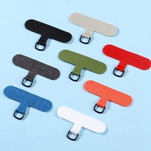 T타입 미니 숏 폰태그 링패드 컬러 페브릭 투명 PVC 폰스트랩 홀더, T타입_폰태그_화이트(페브릭)