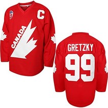 아이스하키복 아이스하키져지 Gretzky 하키 저지 1991 쿠페 팀 캐나다 컵 레드 아이스 남성 스포츠 스웨터, 01 99 Red_05 XXL
