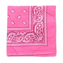 ComboCube 팩 다목적 면 페이즐리 카우보이 반다나 머리띠 남성 여성용 [미국 직배송], Pink