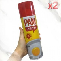 해외 2개 묶음 팸 PAM 오리지날 카놀라 쿠킹 오일 스프레이 680g