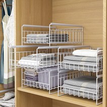 철제슬라이드수납함 2p 자취꿀템 서랍식 슬라이드 수납함 옷장안서랍장, 2개