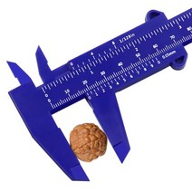 0-150MM 더블 스케일 플라스틱 버니어 캘리퍼스 눈금자 학생 측정 게이지, [04] blue, 04 blue