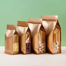 커피마대 포대 자루 StoBag 포장 알루미늄 호일 스탠드 업 봉인 가방 개 캔디 차 견과류 콩 보관 가능 지퍼 잠금 파우치, [07] xxcm, [04] Gold