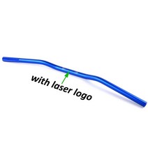 오토바이 핸들 그립 자전거 22mm 범용 알루미늄 아노다이징 스티어링 휠 야마하 mt07 mt09 er6n z900 z1000 gsr600 카페 레이서에 적합, 블루레이저 로고