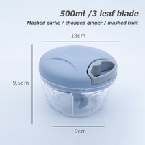 파운터반죽기 수동 고기 Mincer 그라인더 핸드 헬드 푸드 프로세서 쵸퍼 소시지 필러 파스타 메이커 홈 주방 조리 도구, [18] Blue