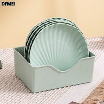 DFMEI 캐릭터 토골접시 세트 받침대 포함 과일접시, 그린 5개+베이스