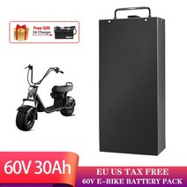 전동킥보드 성인 전기 킥보드 전기스쿠터 60V 40Ah 16S 18650 배터리 할리 스쿠터 1800W 이하의 자전거 스쿠터에 사용할 수 있습니다. EU 미국 면세, 05 60V 30Ah-B