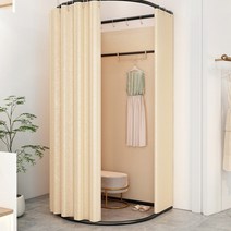 간이탈의실 옷가게 피팅룸 스탠드 의류매장 원형, 공식 표준, 10.흰색