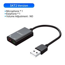 외장사운드카드 ORICO-사운드 카드 외장 USB 인터페이스 3.5mm 스테레오 마이크 오디오 볼륨 조정 드라, [01] SKT2