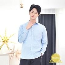 기타 바보사랑[지엔제이커머스]지앤제이 [빅사이즈] 프리미엄 스판 남성 파랑 셔츠