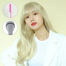 가발매니아 밀키웨이브 66cm 더 썸 위그 통가발 전체가발 (고열사)+가발망1개+꼬리빗 1개, 바닐라크림(금발), 1개