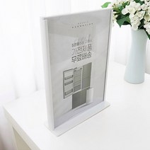 socean 양면 꽂이판 알림 안내판 A4 메뉴판 쇼케이스 테이블 스탠드 POP 레스토랑 중식당 상품 가격표 상표 표시판