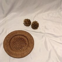 긴쟁반 반달트레이 라탄 스몰 언더 플레이트 접시, 단일