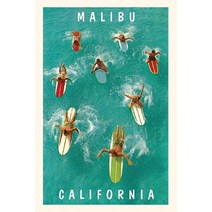 (영문도서) The Vintage Journal Surfers Paddling Malibu California Paperback, Found Image Press, English, 9781648117220