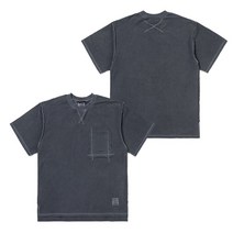 STIGMA 스티그마 22 INSIDEOUT PIGMENT OVERSIZED T-SHIRTS NAVY