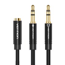 벤션 3.5mm 마이크 이어폰 오디오 분배기 AUX 케이블 BBU, BBUBF-1m