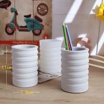 콘크리트 시멘트 탁상 저장용 크리에이티브 펜 홀더 실리콘 몰드 다기능 컨테이너 양식 석고 클레이, 05 E