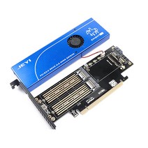 JEYI Blue knights SK19 m. 2 NVME for NGFF SATA 110mm PCIE3.0 더블 디스크 확장 어댑터 카드 Pcie3.0 G, 한개옵션1, 한개옵션0