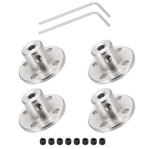 DMiotech 4팩 3.17mm 플랜지 커플링 커넥터 리지드 가이드 샤프트 서포트 커플러 M1.5 육각 렌치 및 나사 포함 DIY RC 모델 모터용 USA 미국