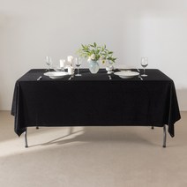 행사용벨벳테이블보 구김없고 늘어나지않는 고급벨벳소재 식탁보, 820(블랙), 360x150