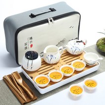 여행용 야외용 휴대용 캠핑용 다기세트 다도세트 전통 중국 자사 도자기 보이차, A-15pcs 세트