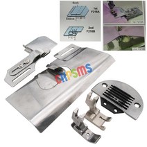 1SET # F218 단일 바늘 슬리브 부착물 JUKI BROTHER Straight Stitching machine과 호환 가능, 01 Finish Size (6mm)