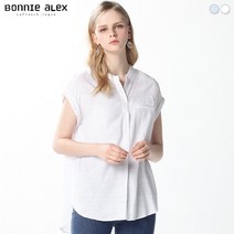 보니알렉스(BONNIE ALEX) 써머 라이트 버튼 블라우스 (택가격:49000원)