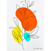 사랑IV 인테리어 예쁜 꽃 그림 최혜원작가 원화, 흰색