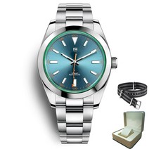 40대 남자 시계 손목시계 예물시계 파가니 디자인 자동 시계 남성 럭셔리 사파이어 녹색 유리 기계식 손목