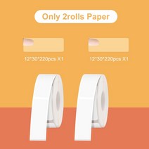 고주파실링기 Supvan E10 Labeler 블루투스 스마트 열전 사 프린터 스티커 라벨 메이커 미니 기계 접착 용지 다채로운, 11 Only 2 Label Paper, 1개