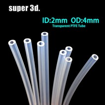 투명파이프 아크릴 투명관 3d printe 부품 1m2m ptfe 튜브 투명 파이프 pfa 2x4mm v5v6 1.75mm 보우덴 압출기 j-head hotend, 2m