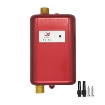 전기 온수기 110v220v 전기 온수기 3800w 순간 탱크리스 인스턴트 온수기 주방, 빨간색, 영국 플러그