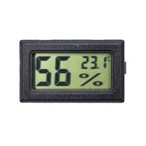 스마트 온습도계 미니 LCD 디지털 온도계 습도계 실내 온도 편리한 센서 게이지 악기 케이블, 01 Black