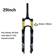 자전거 26인치 레트로 디자인 복고풍 경량 고등 사이클링 히어로 서스펜션 충격 흡수기 마그네슘 합금 블랙 매트 MTB 에어 포크 26 275 29 인치 챌린지 EPXION REB, 29 3