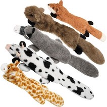 Nocciola 5 PCS 강아지 삑삑이 장난감 with 더블레이어 강화소재 내구성이있는 플러시 장난감 No Stuffing Body 세트 for 소형부터 대형견 (5pcs 1, 5pcs 10 squeakers