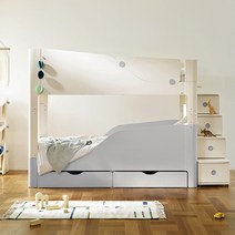 [일룸] 팅클팝 2층 침대(계단장형), 아이보리+그레이(IVGY)