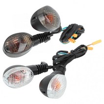 2pcs 오토바이 수정 회전 신호등 램프 표시기 가와사키 파라 닌자 250 ex250 2008-2012 klx 250sf 2009-2011, 화이트