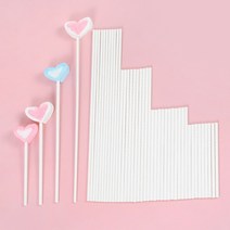 100 8101520 백서 솔리드 코어 롤리팝 스틱 초콜릿 캔디 스틱 케이크 팝 스틱 액세서리, 100pcs 20cm 스틱