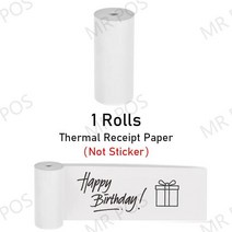 휴대용 포토프린터 핸드폰사진인화기 a6 열 라벨 용지 화이트 컬러 스티커 5725mm, 백지, 다른