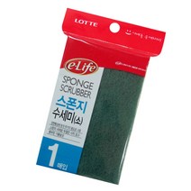롯데 스폰지 수세미 소 7.5x11.5 1P 7.5x11.5x3.2cm_230916EA, 쿠팡 1, 쿠팡 1