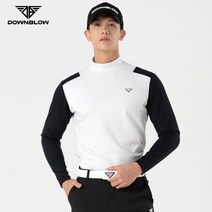 남성 골프 웨어 남자 반 폴라 티 셔츠 팔 배색 가을 겨울 의류 운동 복 실외 스윙 퍼팅 스크린 실내 연습 장