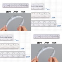 플라스틱 직선 자 15CM 제도용구 칼자 탬플릿 15센티자 30센티자 50센티자 철재자 1미터철자 1미터자, 30cm