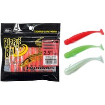 다이나미스 리플베이트 2.5인치 갈치웜, 핑크 야광 10개입