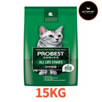 프로베스트 그린 캣 올스테이지 전연령 헤어볼 케어 15kg 대용량 고양이 사료