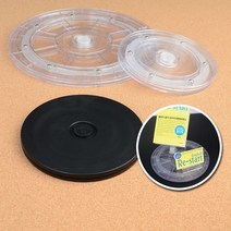 회전 원판 매장 전시장 상품 진열대 아크릴 악세사리 소품 디피용, 검정 - 소