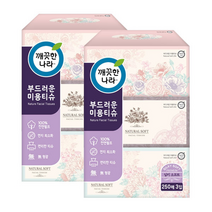 깨끗한나라 미용티슈 250매 x 3입 x 2팩