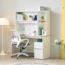 초등학생 책상 세트 1200 아동 주니어책상 화이트, 3단선반